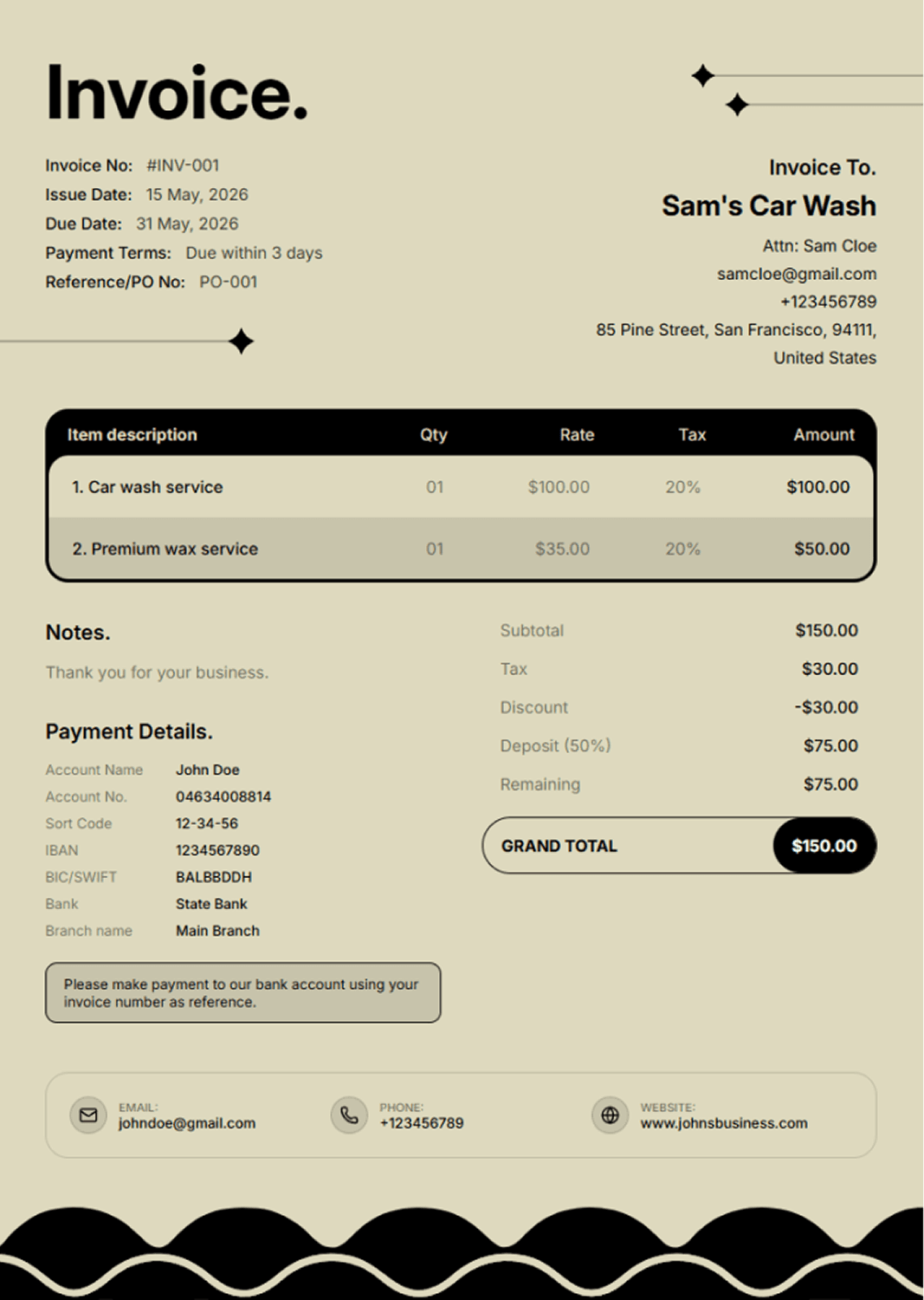 PaidInvoice - Dune Invoice Template